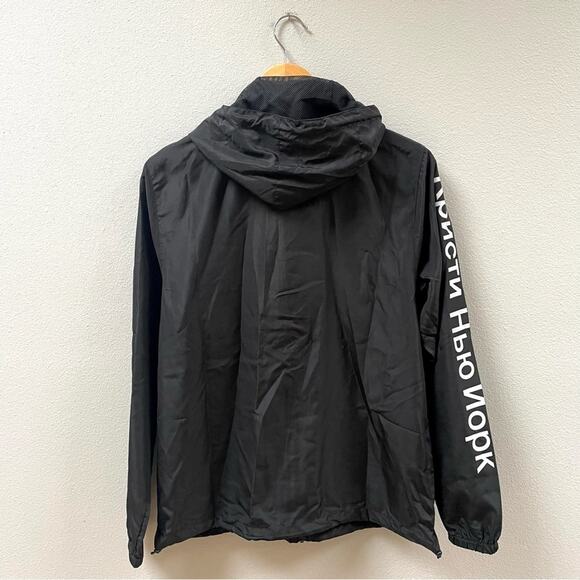 Chrystie NYC OG Logo Windbreaker Jacket in Black & White Men's Small $125 - Picture 3 of 8